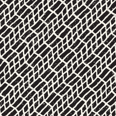 Seamless pattern with hand drawn brush strokes. Ink doodle grunge illustration. Geometric vector pattern.