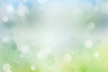 Abstract blue green white bokeh blur background