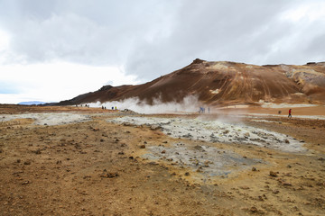Fototapeta na wymiar Namafjall geothermal area in Iceland