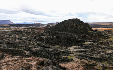 Leirhnjukur lava field in Iceland