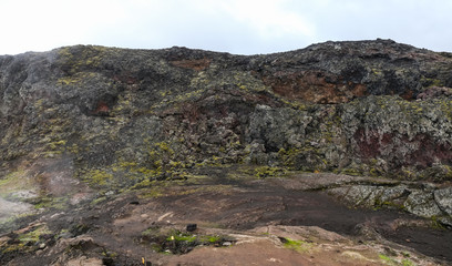 Fototapeta na wymiar Leirhnjukur lava field in Iceland