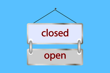 tablet open closed . Vector . shop, vintage, poster