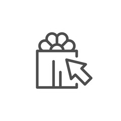 Gift choice line icon