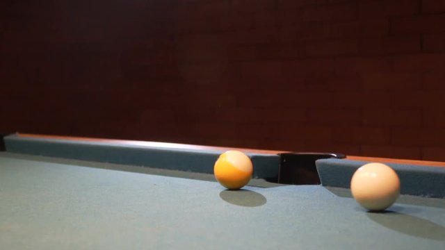 American Pool, the shot nine ball missing billiard pocket. 120fps
