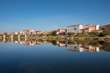 Fototapeta na wymiar Miranda de Ebro cityscape in Burgos, Spain.