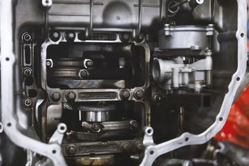 Obraz na płótnie Canvas disassembled car engine