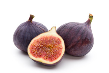 Fruits figs isolated on white background.