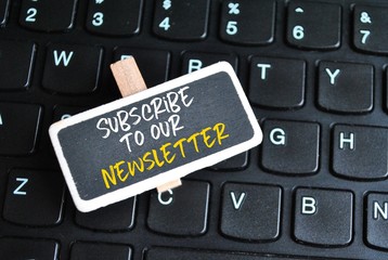 Subscribe our newletter - obrazy, fototapety, plakaty