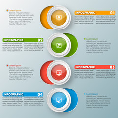 Abstract 3D Paper Infographics