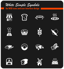 bakery icon set