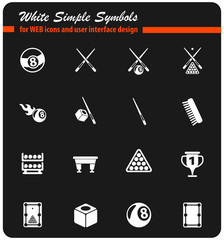 billiard icon set