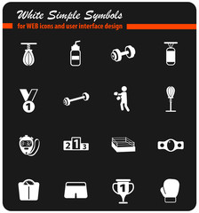 boxing icon set