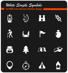 day of scouts icon set