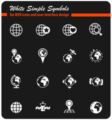 globes icon set