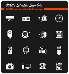 home appliances icon set