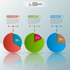 Abstract 3D Paper Infographics