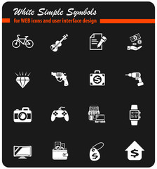 pawn shop icon set