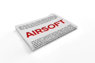Airsoft on Newspaper background