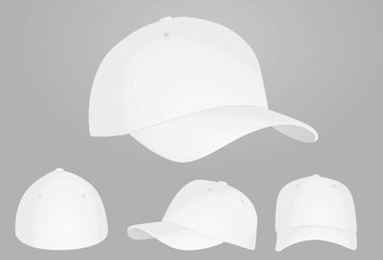 White baseball cap. vector illustration