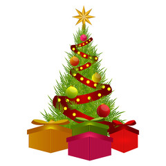 Isolated christmas tree