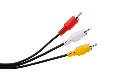Cable. Audio video cable RCA  jack isolated on white