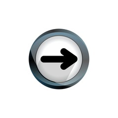 Next arrow icon. Forward sign. Right direction symbol. Round web button with flat icon. Vector
- 183542501