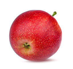 Fresh red apple isolated on white background with clipping path