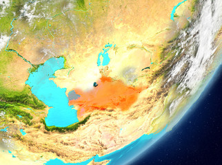 Turkmenistan from space