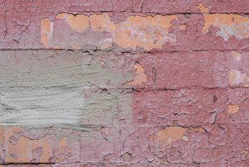 chipped paint on old concrete wall, texture background