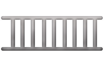 Escaleras de hierro macizo.