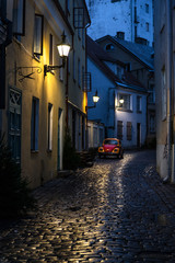 Narrow alley in Tallinn old town