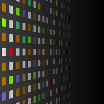 background with multicolored squeres in perspective