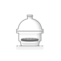 Scientific Vacuum Desiccator - Laboratory glassware icon 22 - Flat design concept. Vector illustration.