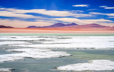 Salty hot springs in Altiplano