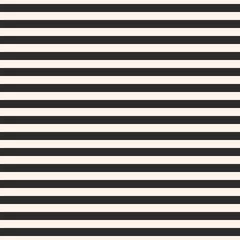 Wallpaper murals Horizontal stripes Horizontal stripes vector seamless pattern. Symmetric straight lines texture. Modern abstract geometric striped background. Simple black & white illustration. Repeat design element for decor, prints