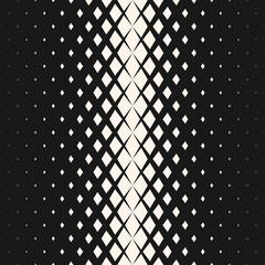 Vector geometric seamless pattern with rhombuses, diamonds. Halftone transition