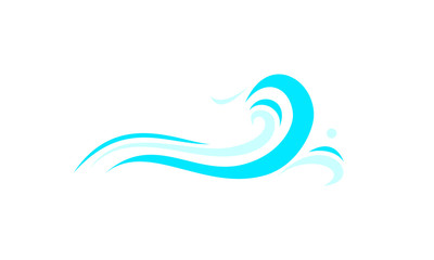 Wave illustration logo design icon vector