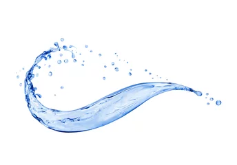 Foto auf Acrylglas Wasser Spritzer frisches Wasser isoliert auf weißem Hintergrund