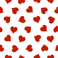 Seamless vector pattern - cart suit (hearts)