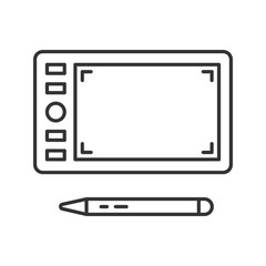 Graphic tablet linear icon