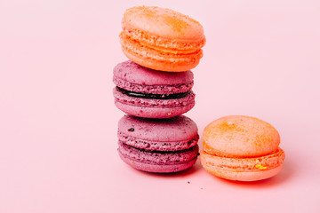 Sweet holiday present. Box of colorful cookies.