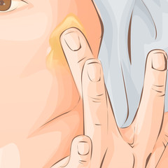Vector Woman Hands With Cream or propolis. Cartoon illustration