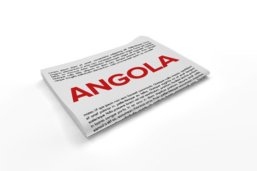 Angola  on Newspaper background