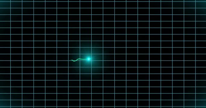 EKG Monitor. Blue ECG monitor shows healthy heart beat. Seamless loop