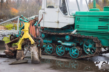 Bulldozer Soviet caterpillar tractor