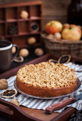 Homemade apple cinnamon crumb coffee cake