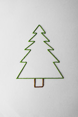 Christmas card - sewed christmas tree