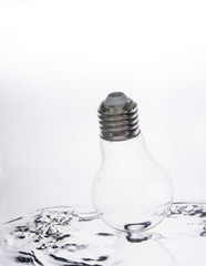 light bulb idea water splash.