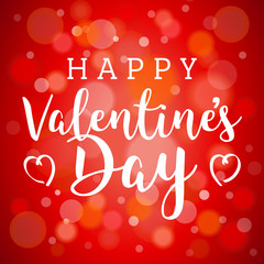 Red Soft Focus Happy Valentines Day Vector Illustration 1