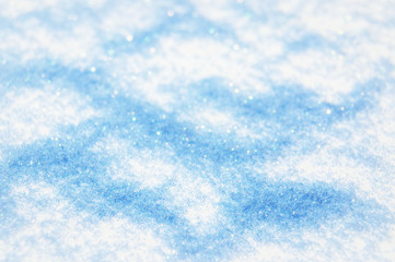 background of fresh snow texture in blue tone